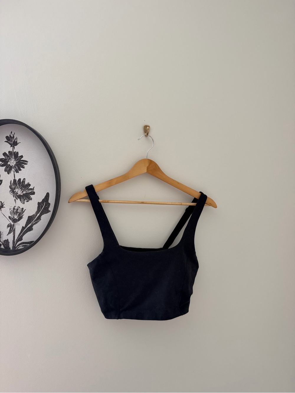 Black Square-Neck Crop Tank Top - Women